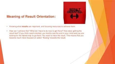 what does result oriented mean.